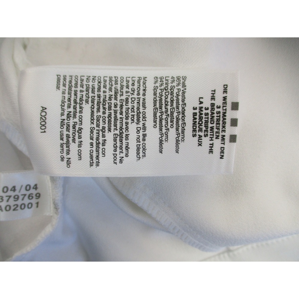 Adidas Stretch Woven Jacket Mens XL White Blue ClimaCool Hooded Windbreaker - Picture 11 of 12